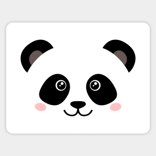 Cute panda face Sticker